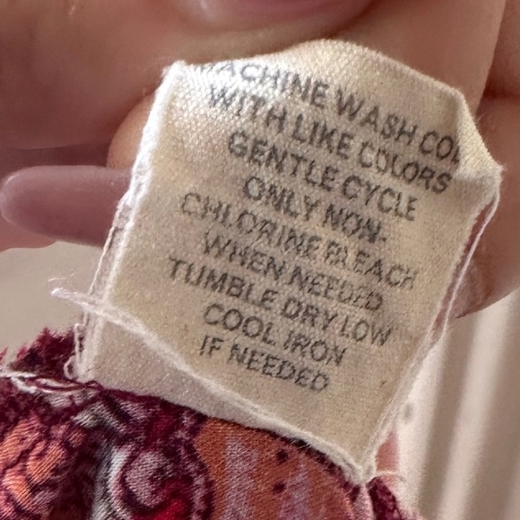 3/$20 💥 Voyage Blouson Strapless Maxi Dress Ruffle Smocked Pink Boho Paisley M - Picture 5 of 16